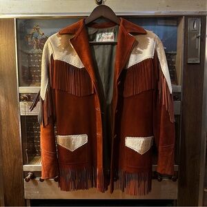 VINTAGE 60s-70s Calf Hair Suede Jacket